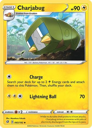 SWSH02 Rebel Clash 065/192 Charjabug - Uncommon