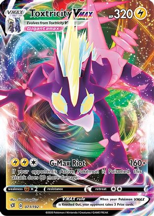 SWSH02 Rebel Clash 071/192 Toxtricity VMAX - Holofoil - Ultra Rare