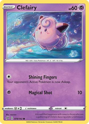SWSH02 Rebel Clash 074/192 Clefairy - Common