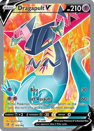 SWSH02 Rebel Clash 183/192 Dragapult V (Full Art) - Holofoil - Ultra Rare
