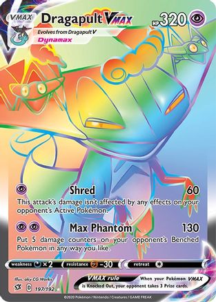 SWSH02 Rebel Clash 197/192 Dragapult VMAX (Secret) - Holofoil - Secret Rare