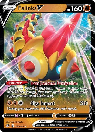 SWSH02 Rebel Clash 110/192 Falinks V - Holofoil - Ultra Rare