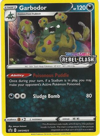 SWSH Sword & Shield Promo Cards SWSH025 Garbodor - Holofoil - Promo