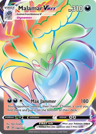 SWSH02 Rebel Clash 198/192 Malamar VMAX (Secret) - Holofoil - Secret Rare