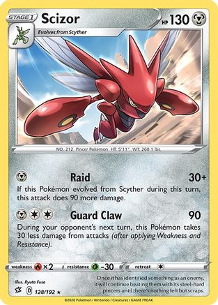 SWSH02 Rebel Clash 128/192 Scizor - Rare