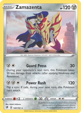 Deck Exclusives 140/192 Zamazenta - Holofoil - Holo Rare