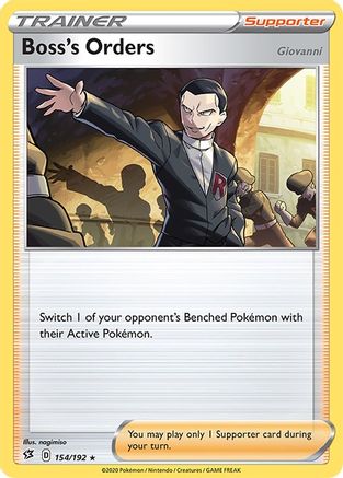 SWSH02 Rebel Clash 154/192 Boss's Orders - Holofoil - Holo Rare