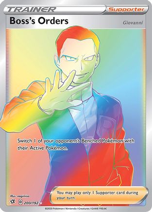 SWSH02 Rebel Clash 200/192 Boss's Orders (Secret) - Holofoil - Secret Rare