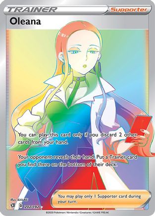 SWSH02 Rebel Clash 202/192 Oleana (Secret) - Holofoil - Secret Rare
