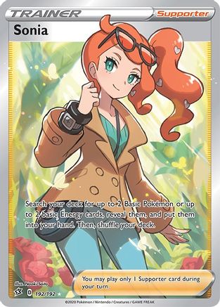 SWSH02 Rebel Clash 192/192 Sonia (Full Art) - Holofoil - Ultra Rare