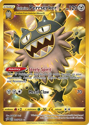 SWSH02 Rebel Clash 205/192 Galarian Perrserker (Secret) - Holofoil - Secret Rare