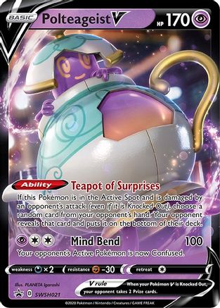 SWSH Sword & Shield Promo Cards SWSH021 Polteageist V - Holofoil - Promo