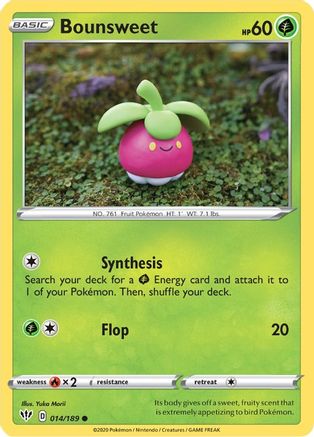 SWSH03 Darkness Ablaze 014/189 Bounsweet - Reverse Holofoil - Common
