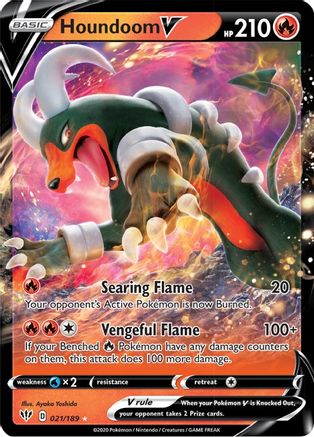 SWSH03 Darkness Ablaze 021/189 Houndoom V - Holofoil - Ultra Rare