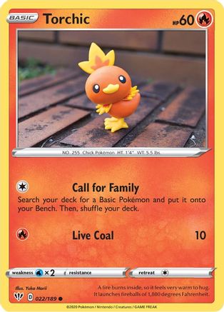 SWSH03 Darkness Ablaze 022/189 Torchic - Reverse Holofoil - Common
