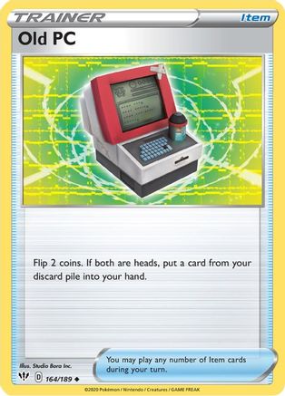 SWSH03 Darkness Ablaze 164/189 Old PC - Reverse Holofoil - Uncommon