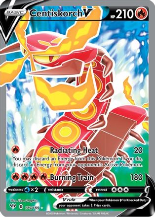 SWSH03 Darkness Ablaze 179/189 Centiskorch V (Full Art) - Holofoil - Ultra Rare