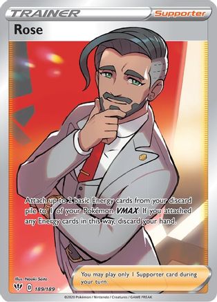SWSH03 Darkness Ablaze 189/189 Rose (Full Art) - Holofoil - Ultra Rare
