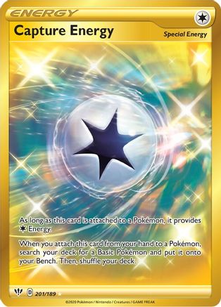 SWSH03 Darkness Ablaze 201/189 Capture Energy (Secret) - Holofoil - Secret Rare