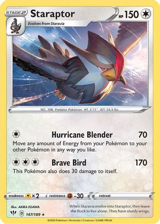 SWSH03 Darkness Ablaze 147/189 Staraptor - Rare
