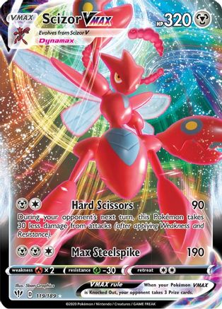 SWSH03 Darkness Ablaze 119/189 Scizor VMAX - Holofoil - Ultra Rare