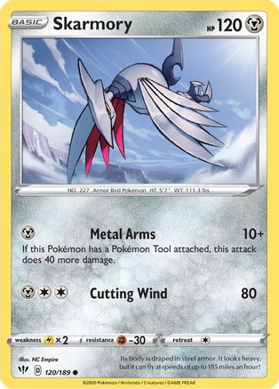 SWSH03 Darkness Ablaze 120/189 Skarmory - Common