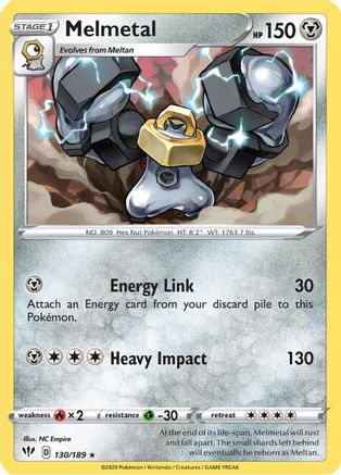 SWSH03 Darkness Ablaze 130/189 Melmetal - Rare