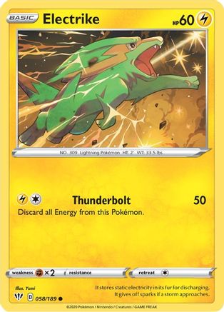 SWSH03 Darkness Ablaze 058/189 Electrike - Reverse Holofoil - Common