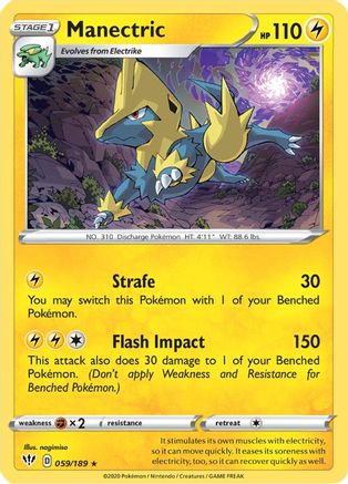 SWSH03 Darkness Ablaze 059/189 Manectric - Rare