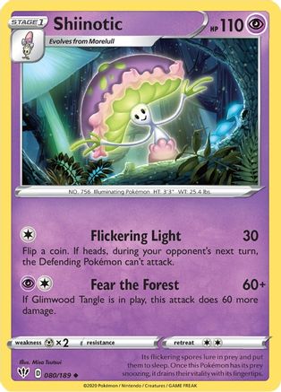 SWSH03 Darkness Ablaze 080/189 Shiinotic - Uncommon