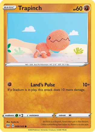 SWSH03 Darkness Ablaze 089/189 Trapinch - Common