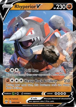 SWSH03 Darkness Ablaze 095/189 Rhyperior V - Holofoil - Ultra Rare
