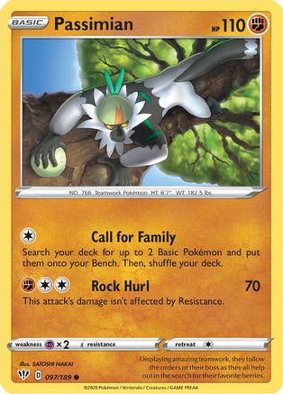 SWSH03 Darkness Ablaze 097/189 Passimian - Common
