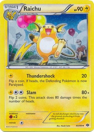 Blister Exclusives /99 Raichu - 40/99 (Cosmos Holo) - Holofoil - Promo