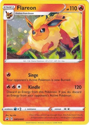 SWSH Sword & Shield Promo Cards SWSH041 Flareon - Holofoil - Promo