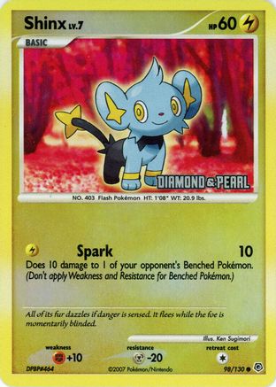 Burger King Promos 098/130 Shinx - Reverse Holofoil - Promo