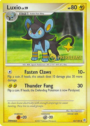 Nintendo Promos /130 Luxio - 52/130 (Prerelease) - Promo