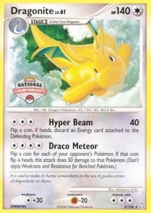 League & Championship Cards /146 Dragonite - 2/146 (National Championships) - Promo