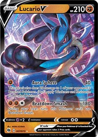 Champions Path 027/73 Lucario V - Holofoil - Ultra Rare