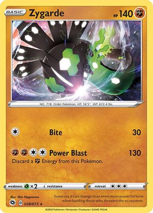 Champions Path 028/73 Zygarde - Holofoil - Holo Rare