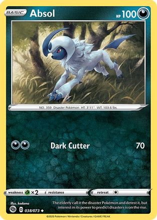 Champions Path 038/73 Absol - Reverse Holofoil - Uncommon