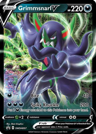 SWSH Sword & Shield Promo Cards SWSH057 Grimmsnarl V - Holofoil - Promo