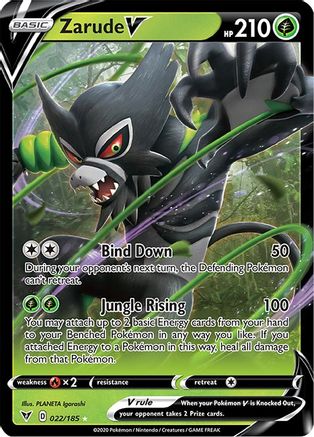 SWSH04 Vivid Voltage 022/185 Zarude V - Holofoil - Ultra Rare