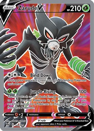 SWSH04 Vivid Voltage 167/185 Zarude V (Full Art) - Holofoil - Ultra Rare