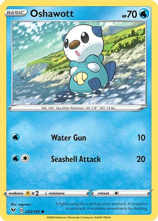 SWSH04 Vivid Voltage 033/185 Oshawott - Reverse Holofoil - Common