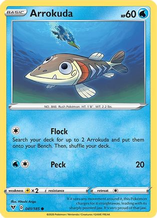 SWSH04 Vivid Voltage 041/185 Arrokuda - Reverse Holofoil - Common