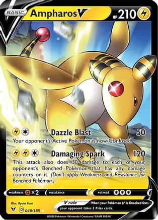 SWSH04 Vivid Voltage 049/185 Ampharos V - Holofoil - Ultra Rare