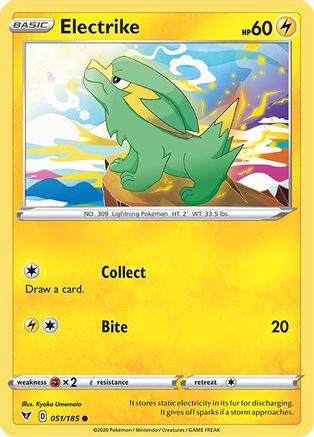 SWSH04 Vivid Voltage 051/185 Electrike - Reverse Holofoil - Common