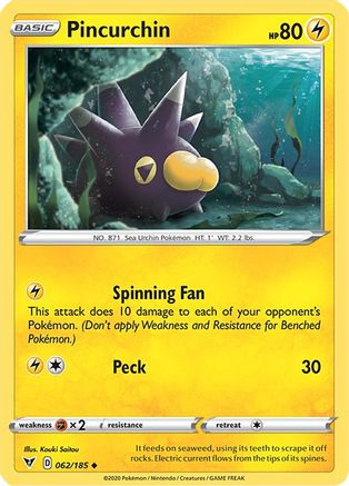 SWSH04 Vivid Voltage 062/185 Pincurchin - Uncommon