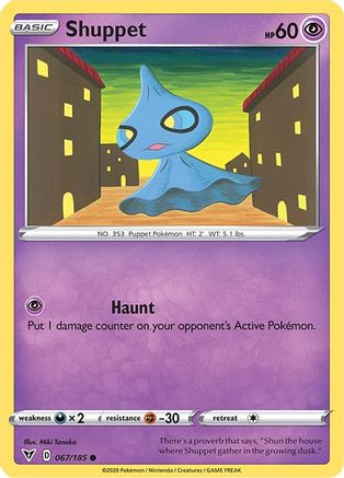 SWSH04 Vivid Voltage 067/185 Shuppet - Reverse Holofoil - Common
